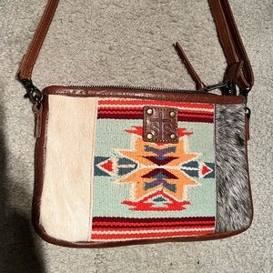 STS Ranchwear Cross Body Leather and Bovine Bag